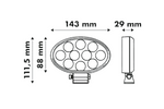 LED darbo žibintas su reflektoriumi LAYTZ LY7401 40xLED 4000lm ovalus