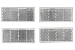 Atšvaitų komplektas x4 atšvaitas priekaboms - baltas, 90 x 40 mm