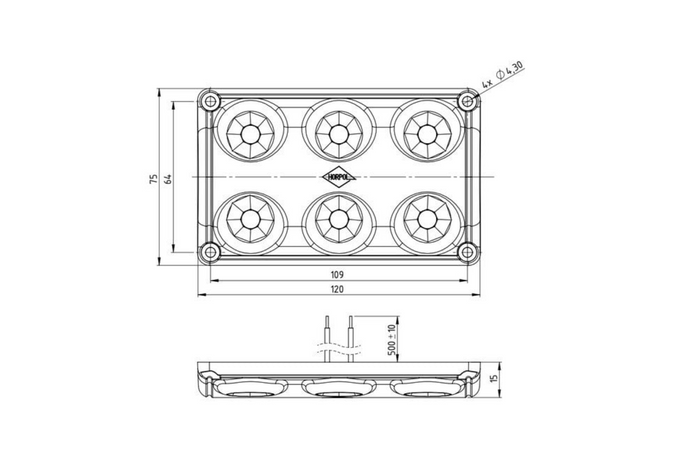 HORPOL LWD2325 LED 720lm automobilio salono žibintas