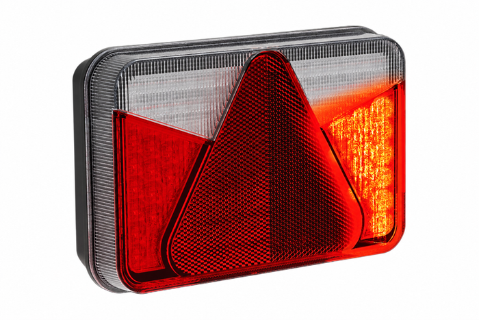ASPÖCK MULTILED V galinis žibintas su bajoneto jungtimi, 8 kontaktų, 5 funkcijos, dešinėje