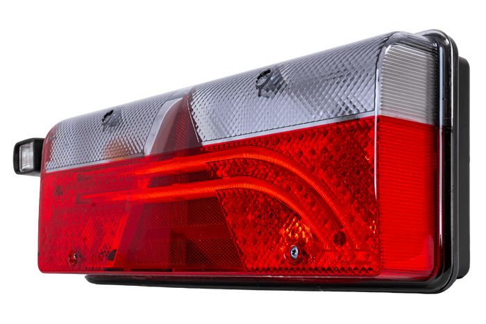 ASPÖCK EUROPOINT III LED galiniai žibintai su bajoneto jungtimi, 7 kontaktų, ASS2, su garso signalu, 7 funkcijos, kairė ir dešinė.