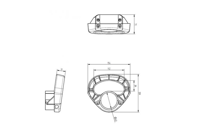 KNOTT 414005.001 manevravimo rankena 60 mm atraminiam ratukui