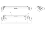 AL-KO COMPACT stabdoma ašis priekabai / vilkikui 1350kg 1400mm 1850mm 5x112