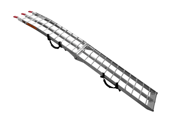 UNITRAILER ALR002 sulankstoma rampa aliumininė priekabai 221 cm 340 kg su diržu
