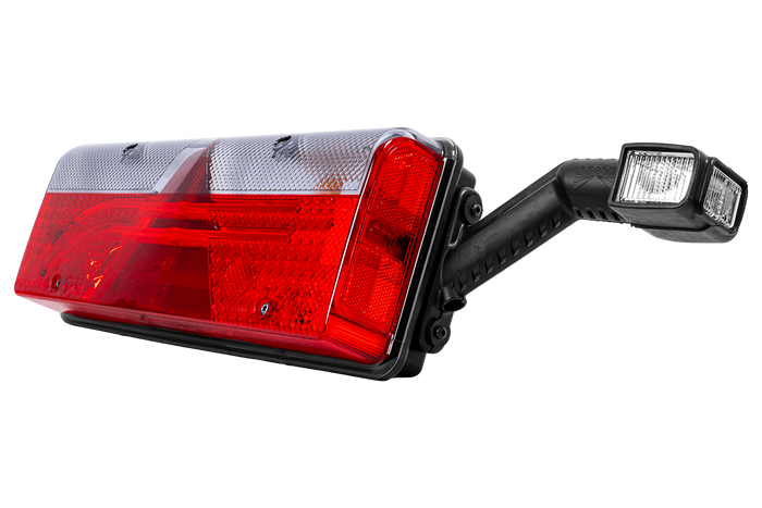 ASPÖCK EUROPOINT III LED galiniai žibintai su bajoneto jungtimi, 7 kontaktų, ASS2, su garso signalu, 7 funkcijos, kairė ir dešinė.