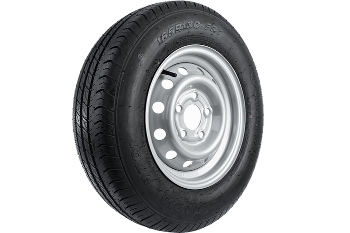 Dviejų sustiprintų ratų rinkinys priekabai LINGLONG TYRES 165/80 R13C 96/94N UNITRAILER RIMS 4.5Jx13"H2 5x112 ET:30